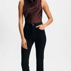 Veronica Beard Black Women's Straight-Leg Jeans
